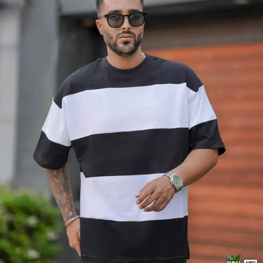 Soxage - Premium Panel Dropshoulder Tee For Men - Black