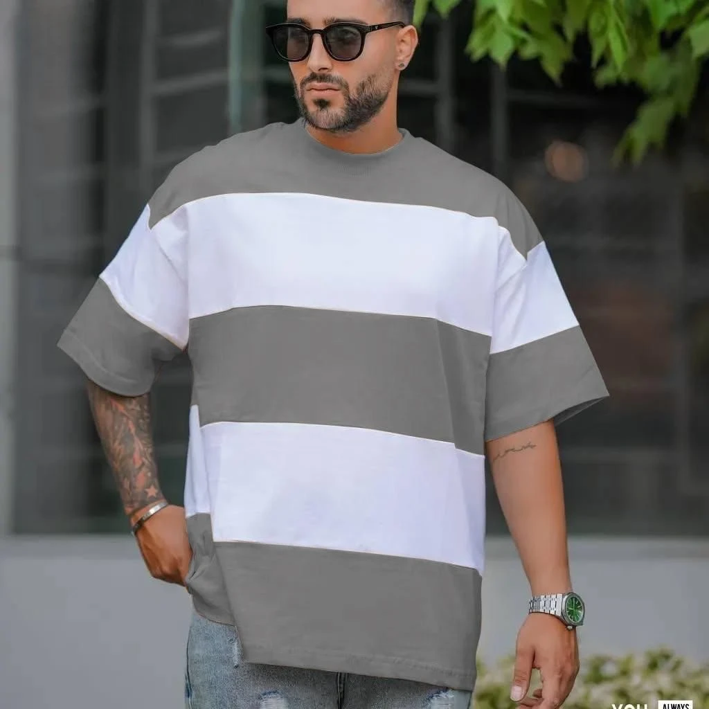 Soxage - Premium Panel Dropshoulder Tee For Men - Grey