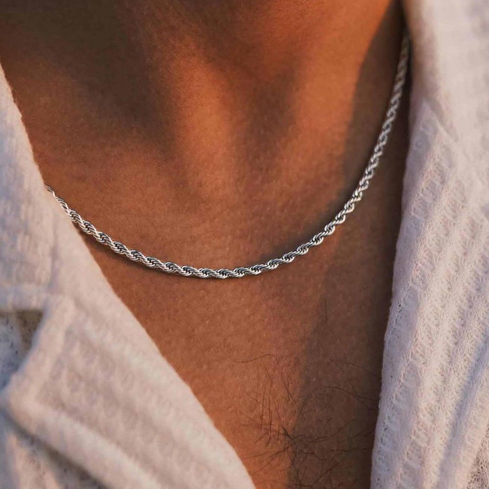 Rope Collar Chain - Silver