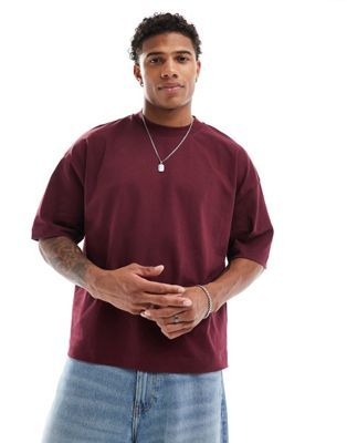 Soaxge - Premium Drop Shoulder Tee For Men - Maroon