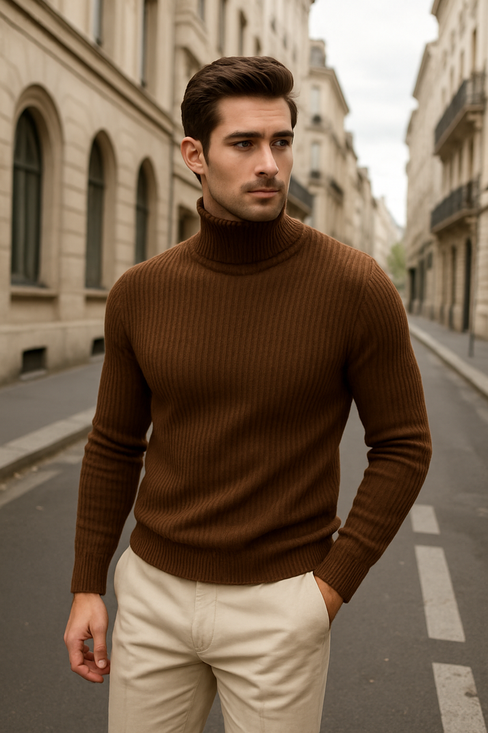 SOXAGE - Premium High Neck For Men - Brown