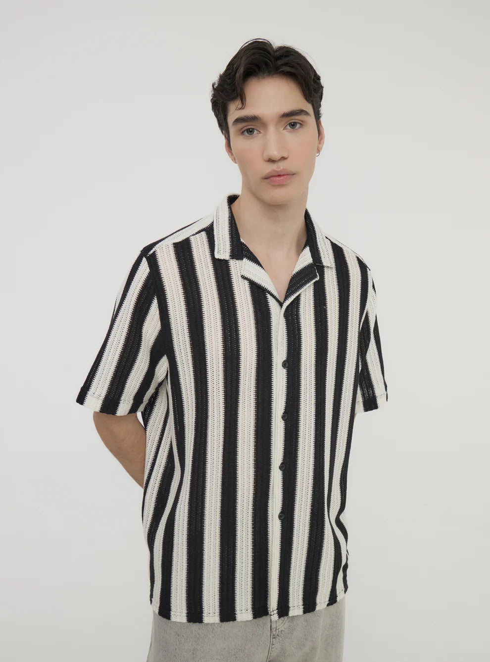 Crochet Knit Cuban Shirt