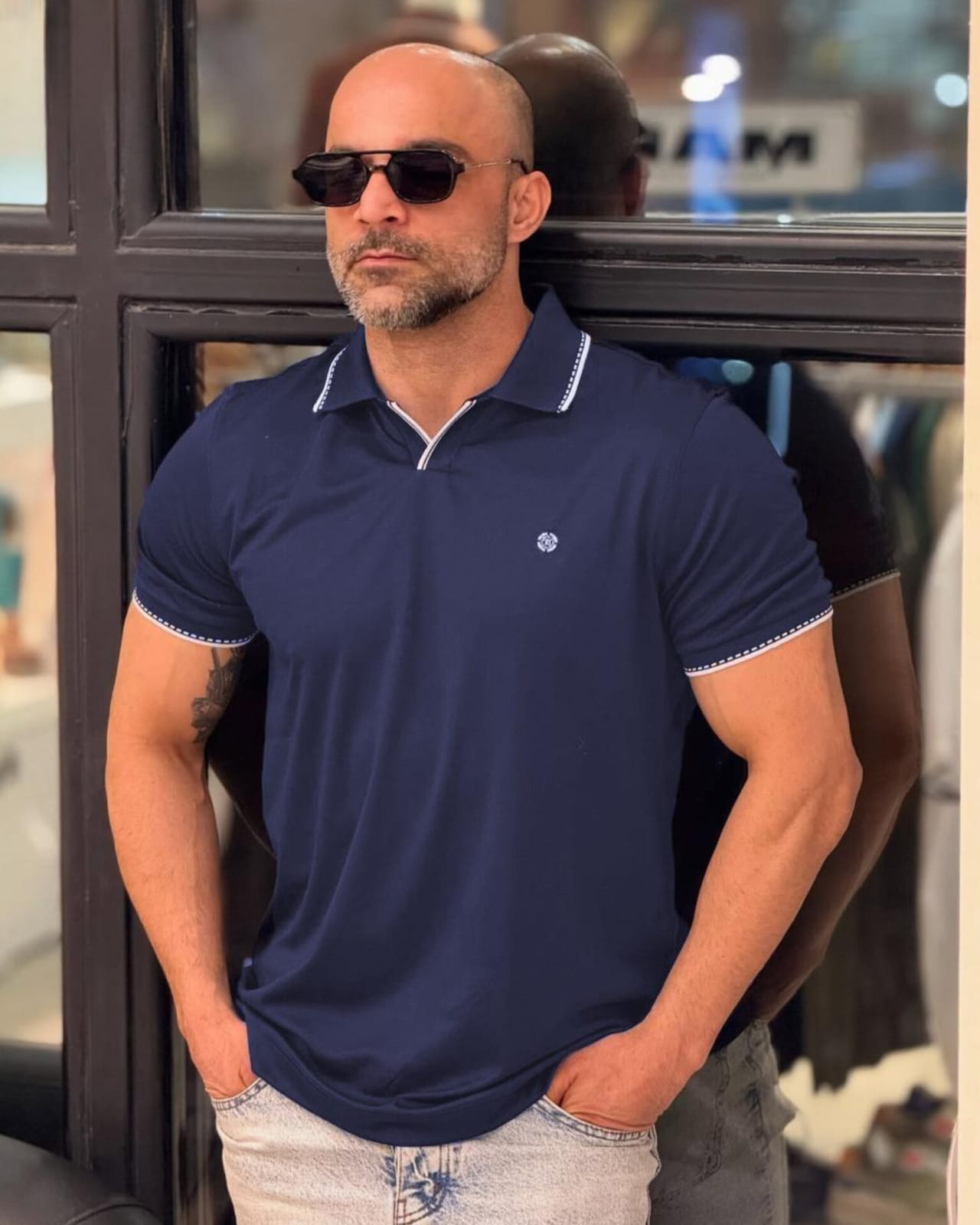 Soxage - Accent Cotton Polo - Navy Blue