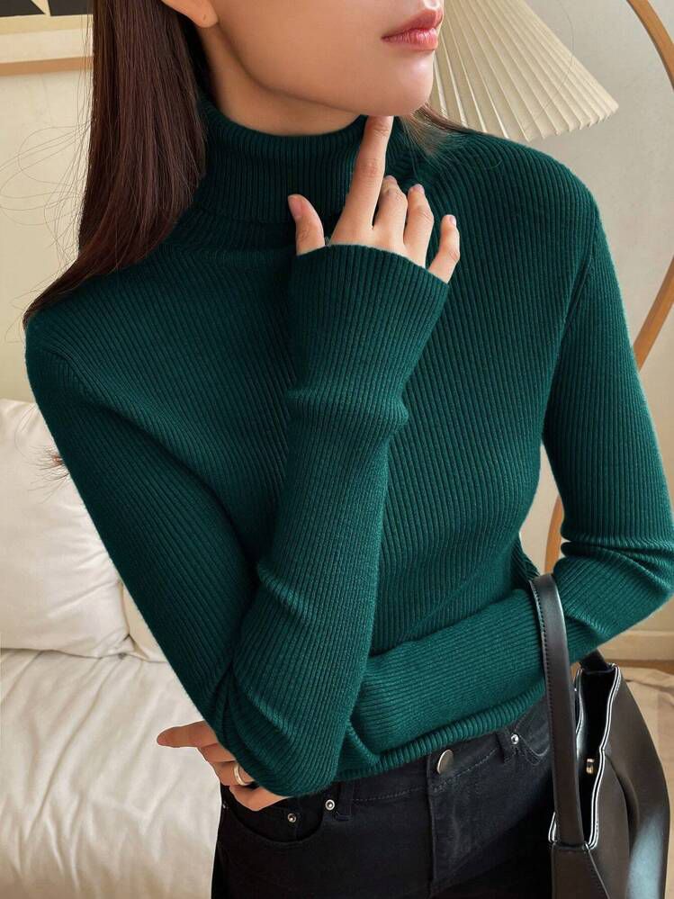 SOXAGE - Premium High Neck For Women - BottleGreen