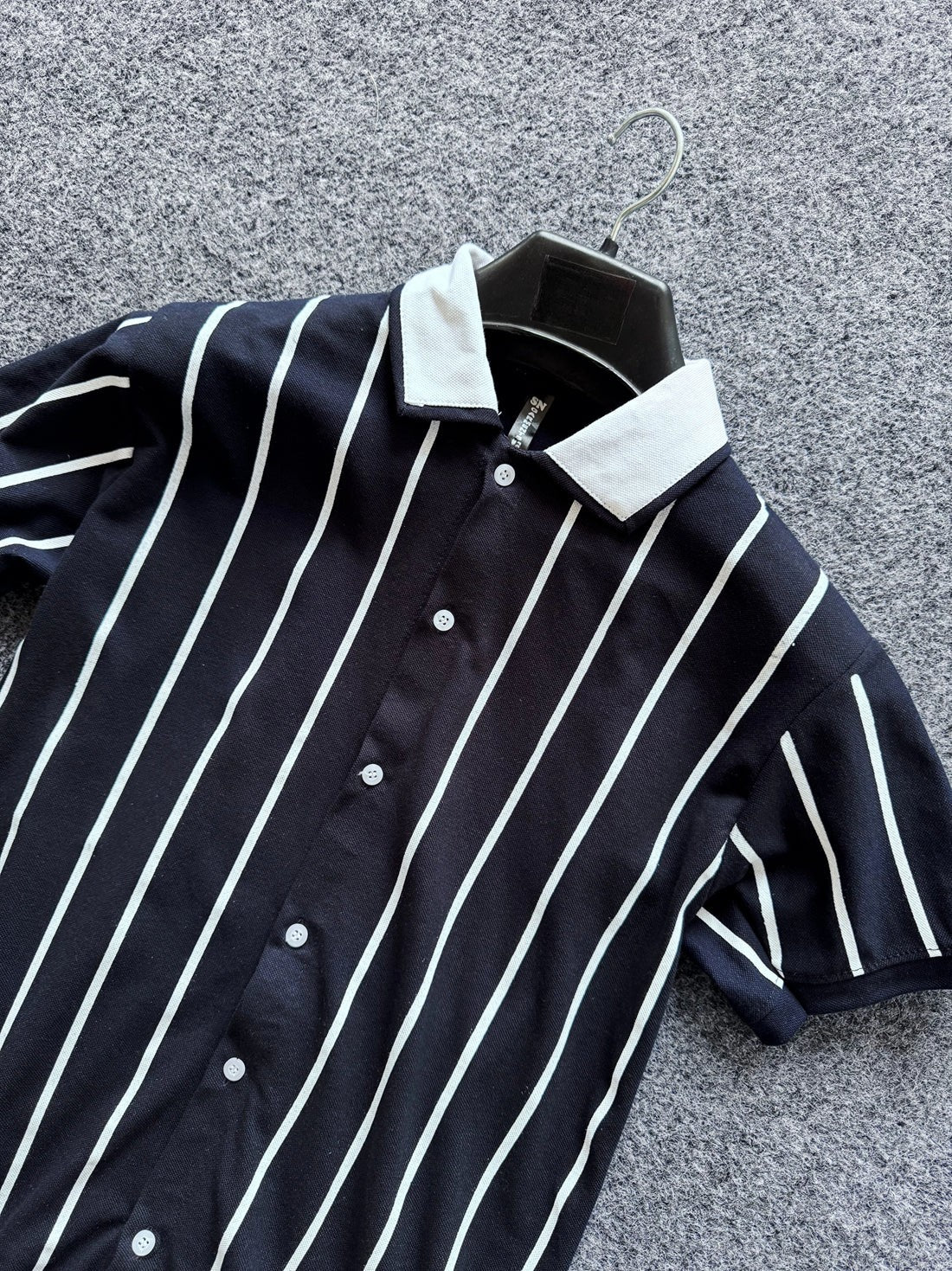 Soxage - Contrast Collar Button Down Polo For Men - Blue