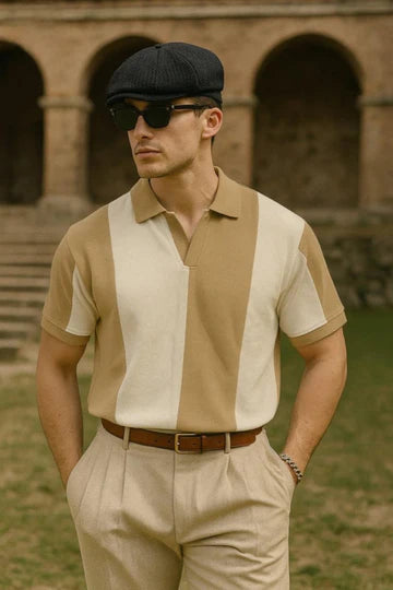 Flash Sale - Vintage Riviera Polo - Brown & White