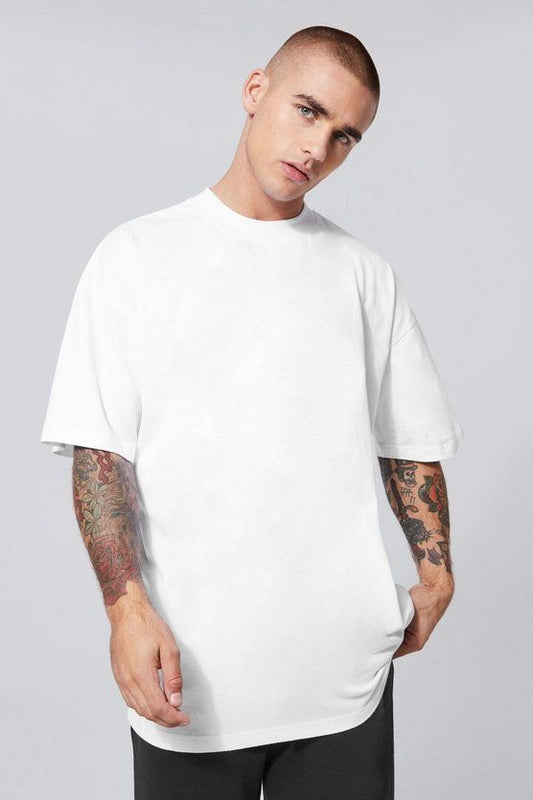 Soaxge - Premium Drop Shoulder Tee For Men - White
