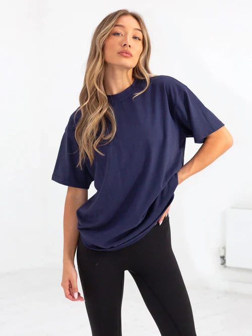 soxage - Oversized Tee For Women - NavyBlue