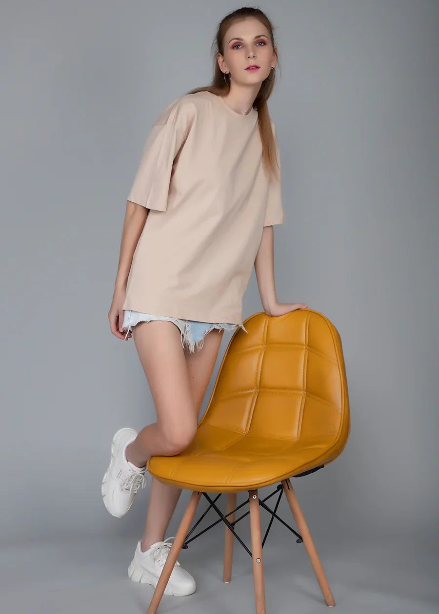 soxage - Oversized Tee For Women - Beige