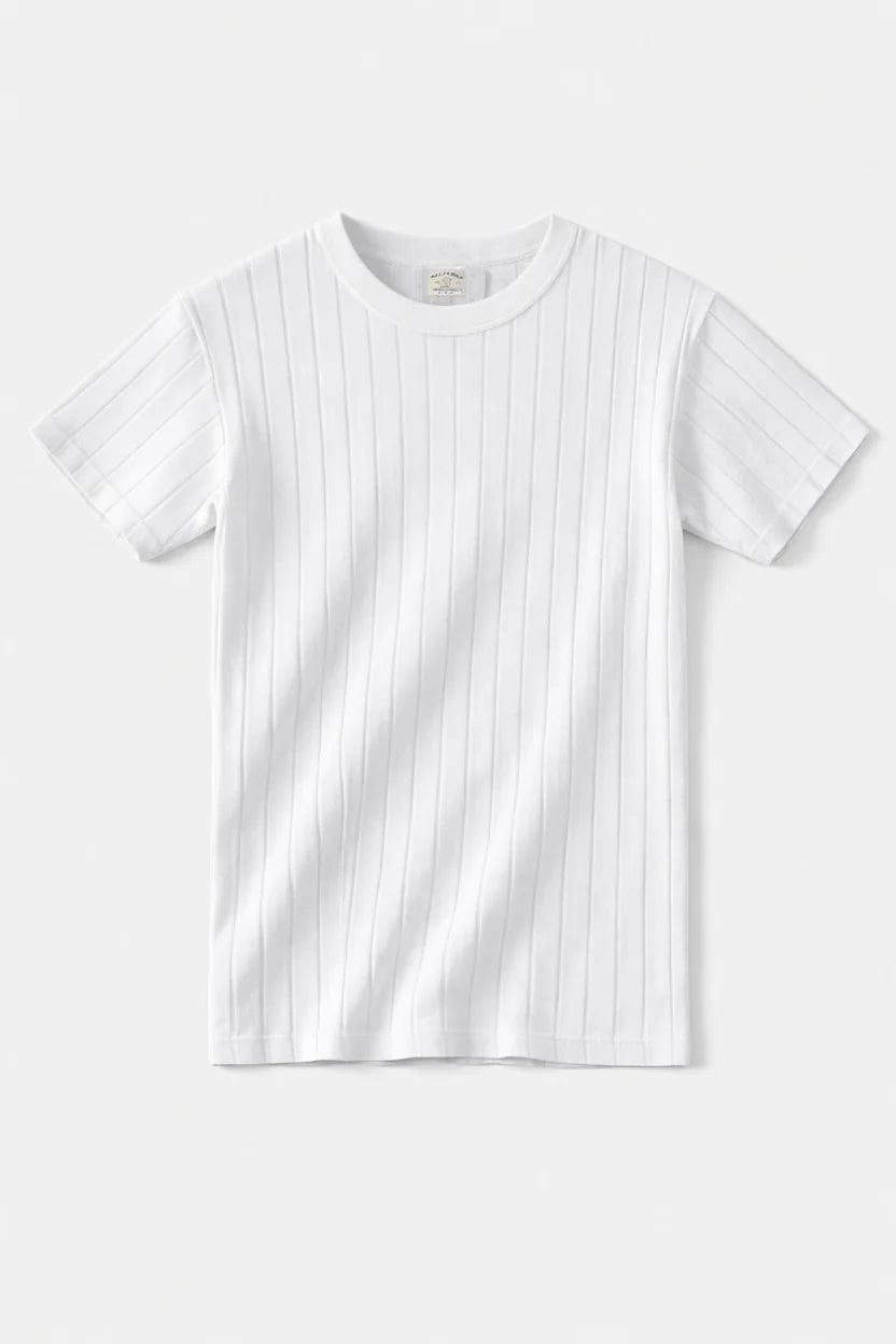 Drop Needle Tee For Men - White