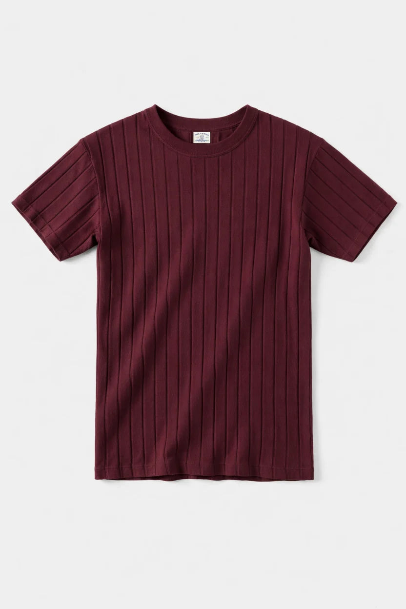 Drop Needle Tee For Men - Maroon