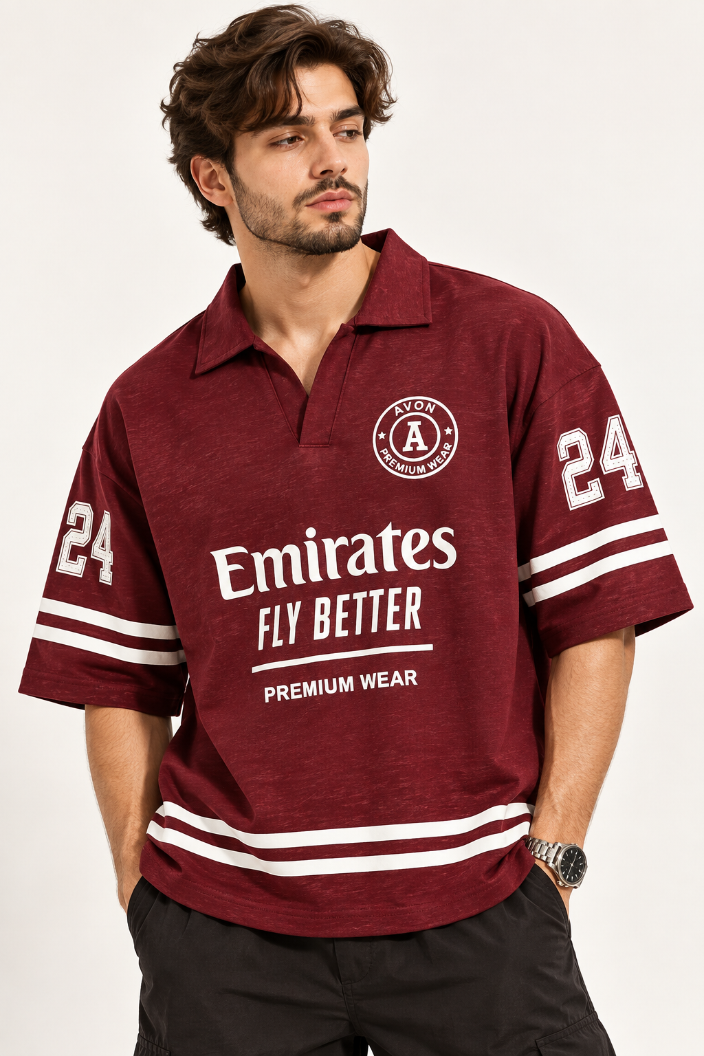 Avon Varsity Polo - Maroon