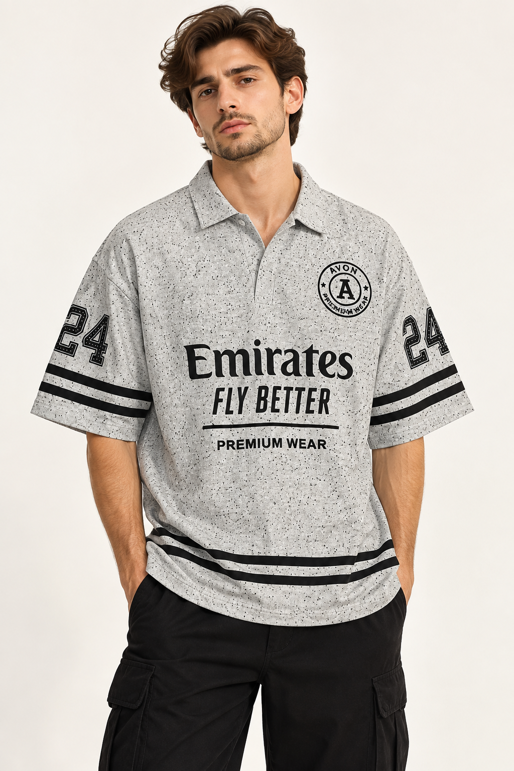 Avon Varsity Polo - Grey