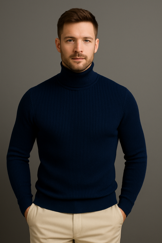 SOXAGE - 11.11 Sale Premium High Neck For Men's - Navy Blue