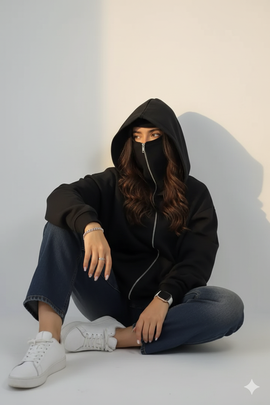 Soxage - 11.11 Sale Full Zipper Balaclava Hoodie For women's