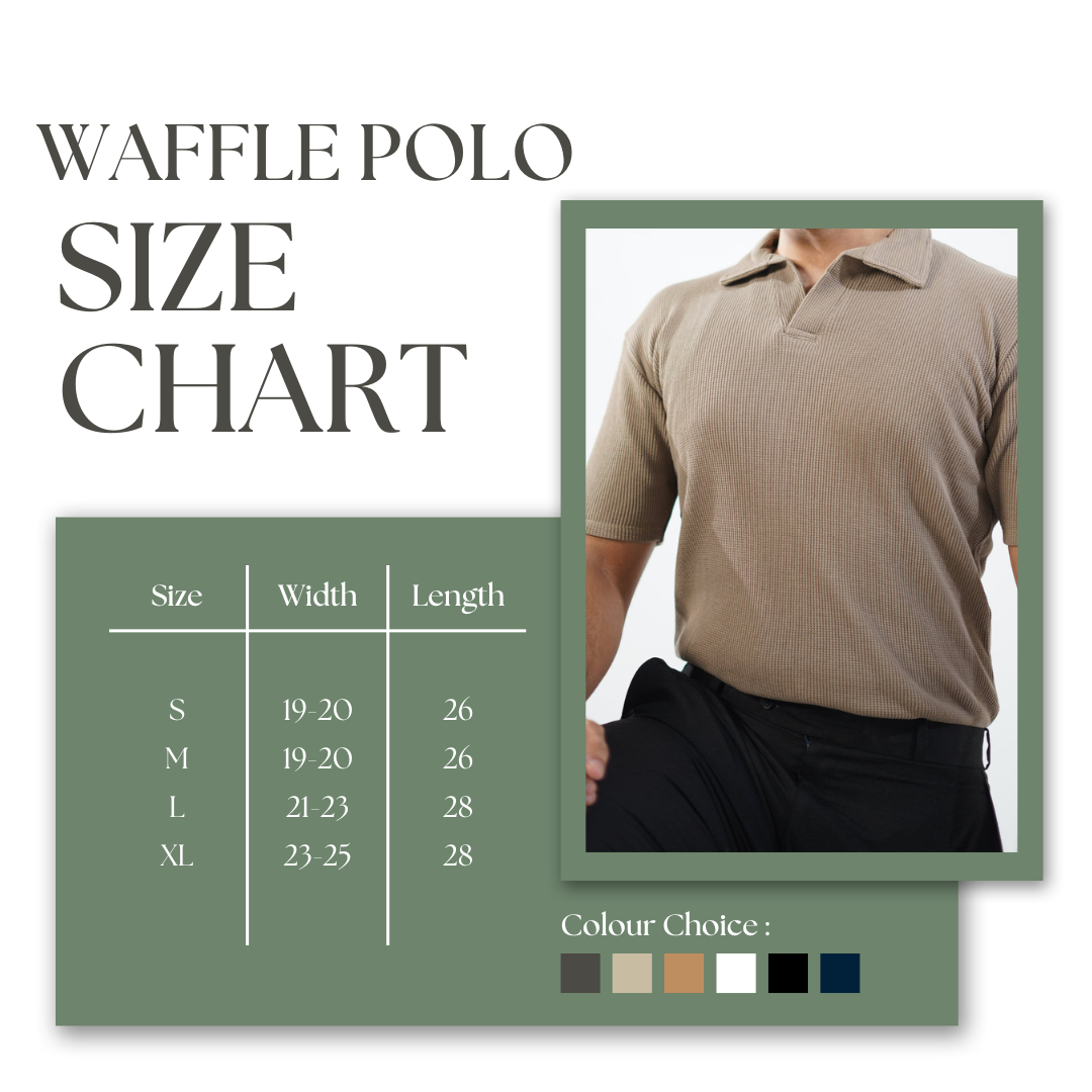 SOXAGE  - Premium Waffle Knitted Polo - Beige