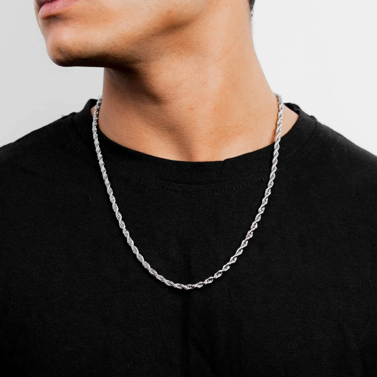Rope Collar Chain - 4mm - Silver