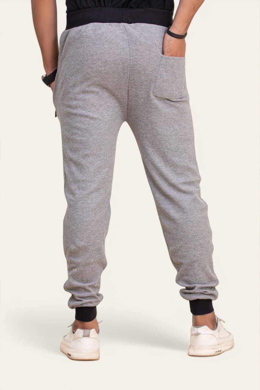 SOXAGE - Premium Waffle Knitted Trouser - GREY