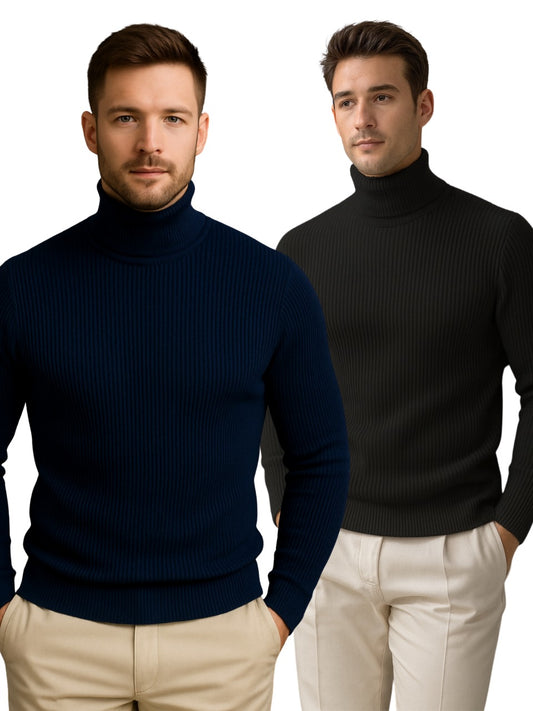 Soxage - 11.11 Sale Premium High Neck For Men - Po2 - NavyBlue & Black