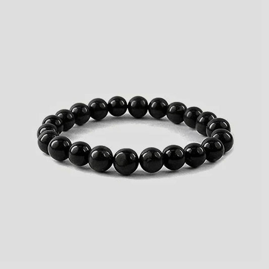 Onyx Beaded Bracelet - Black - 8mm