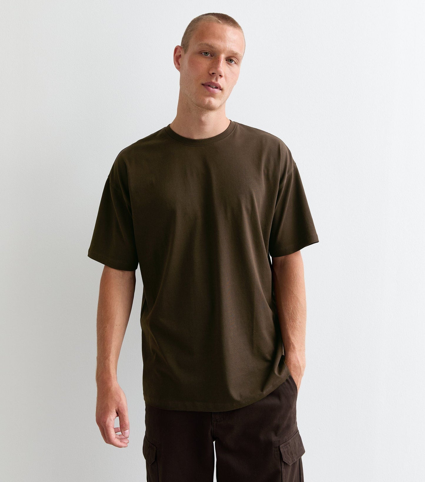 Soaxge - Premium Drop Shoulder Tee For Men -  Brown