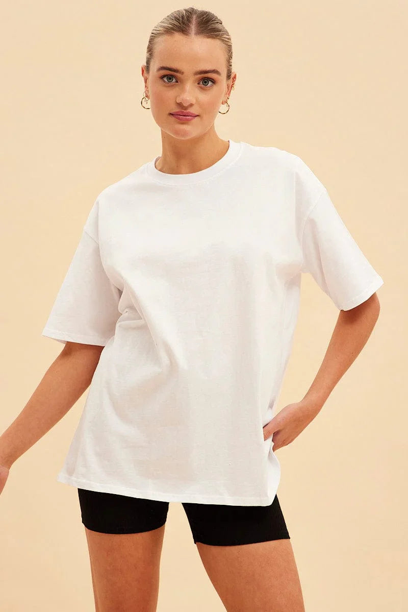 soxage - Oversized Tee For Women - White