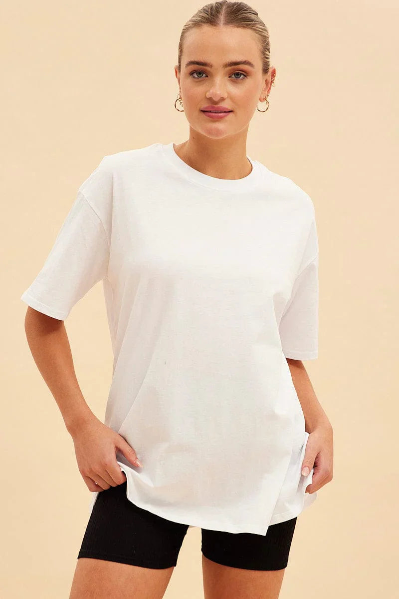 soxage - Oversized Tee For Women - White