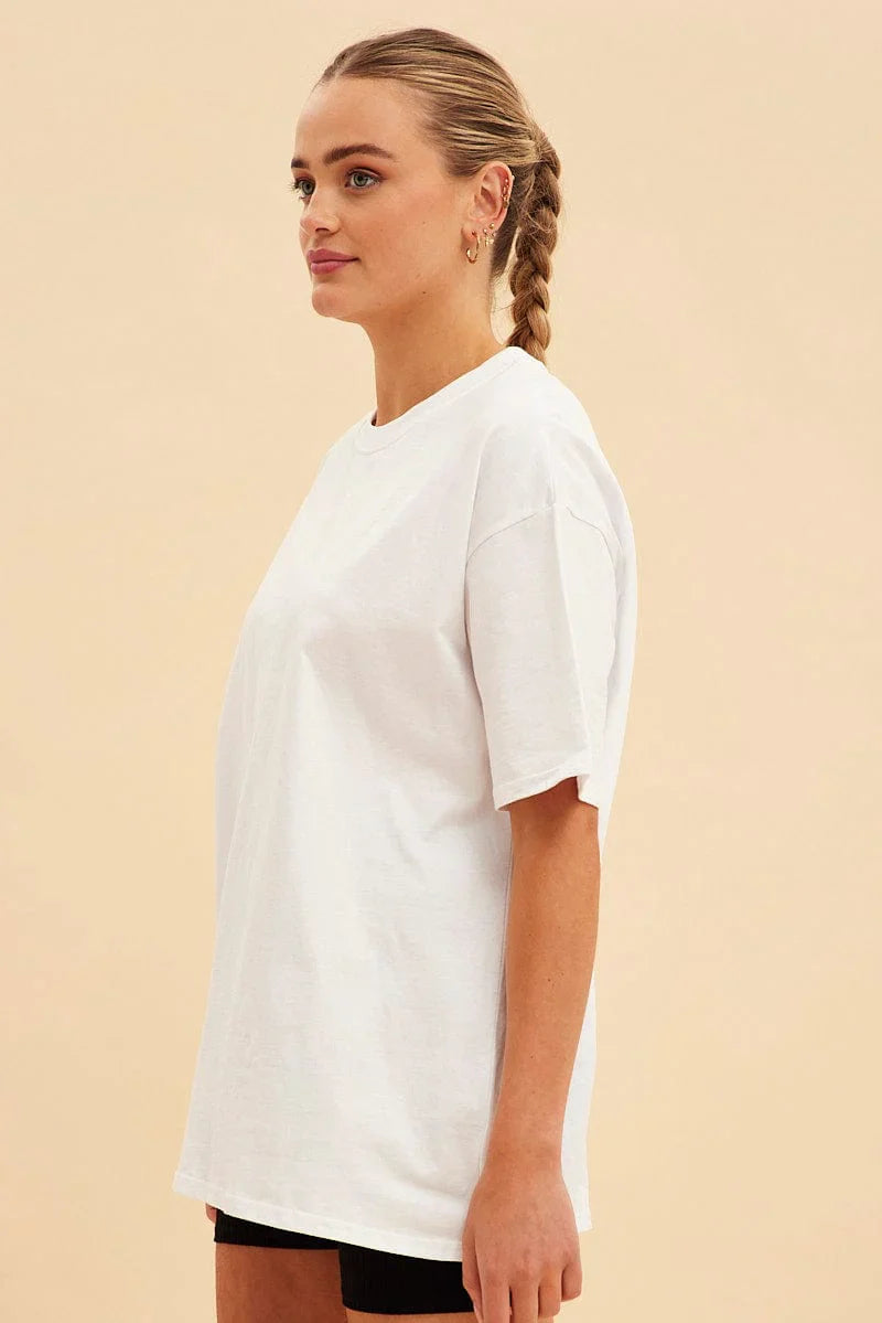 soxage - Oversized Tee For Women - White