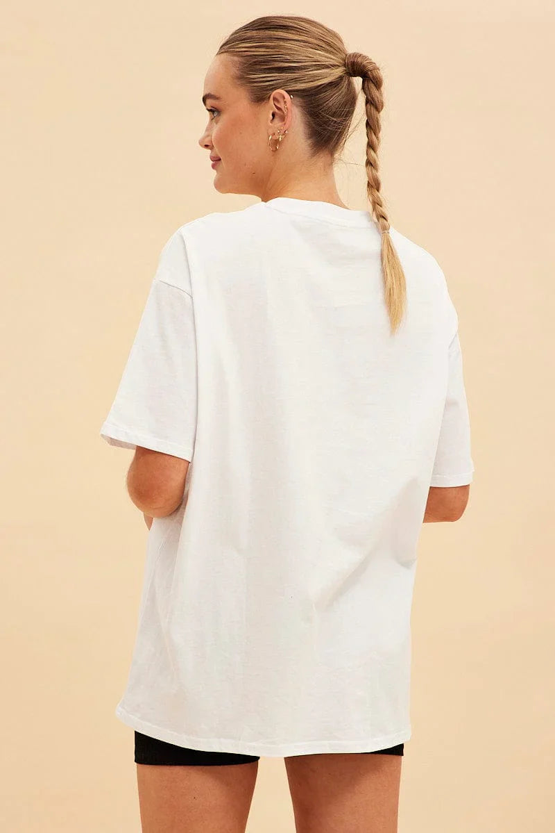 soxage - Oversized Tee For Women - White