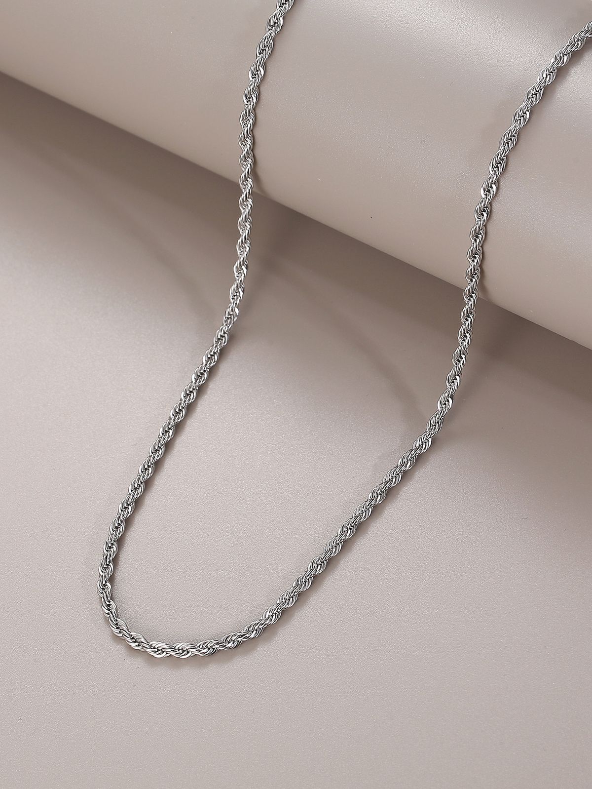 Rope Collar Chain - Silver