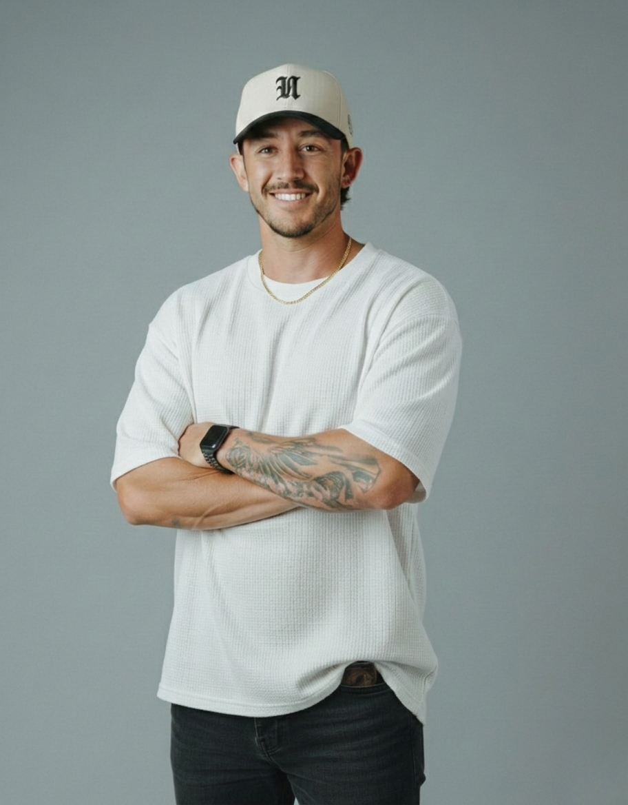 SOXAGE - Oversized Waffle Knitted Tee For Men - WHITE
