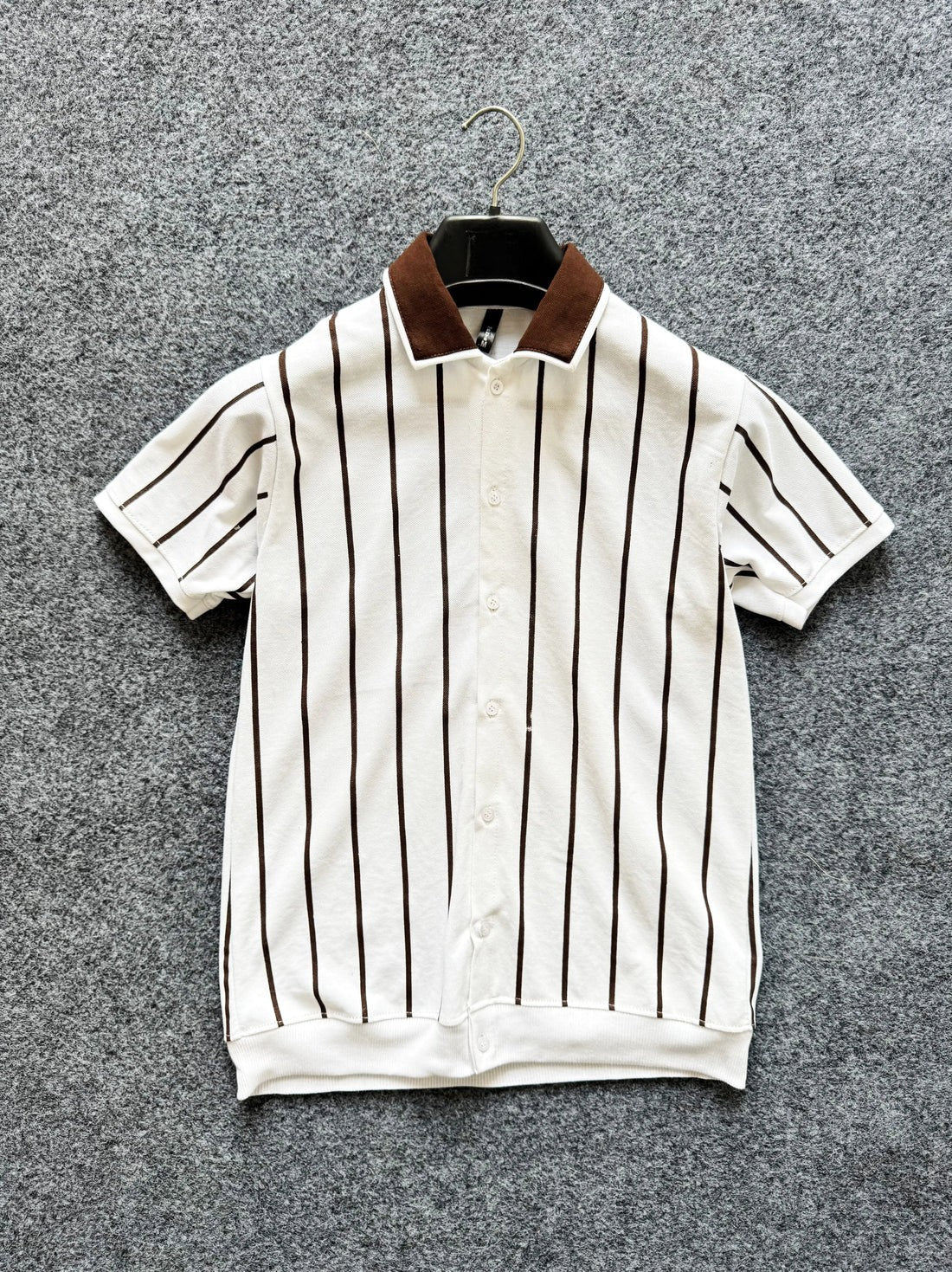 Soxage - Contrast Collar Button Down Polo For Men - White