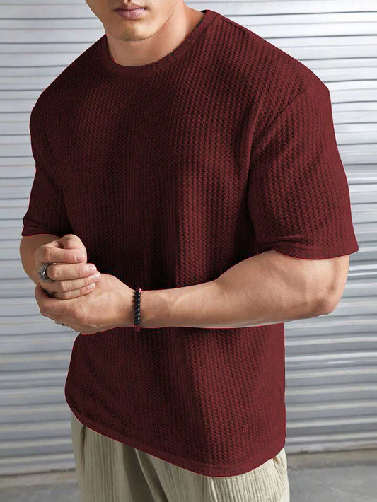 Flash Sale - Oversized Waffle Knitted Maroon