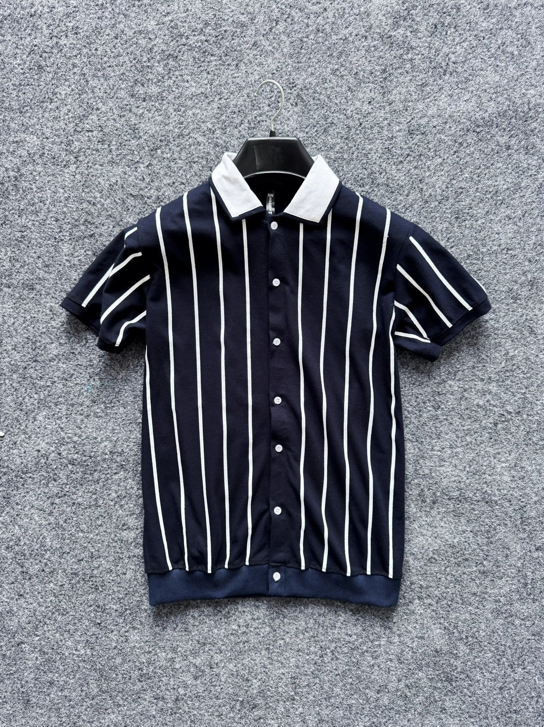 Soxage - Contrast Collar Button Down Polo For Men - Blue