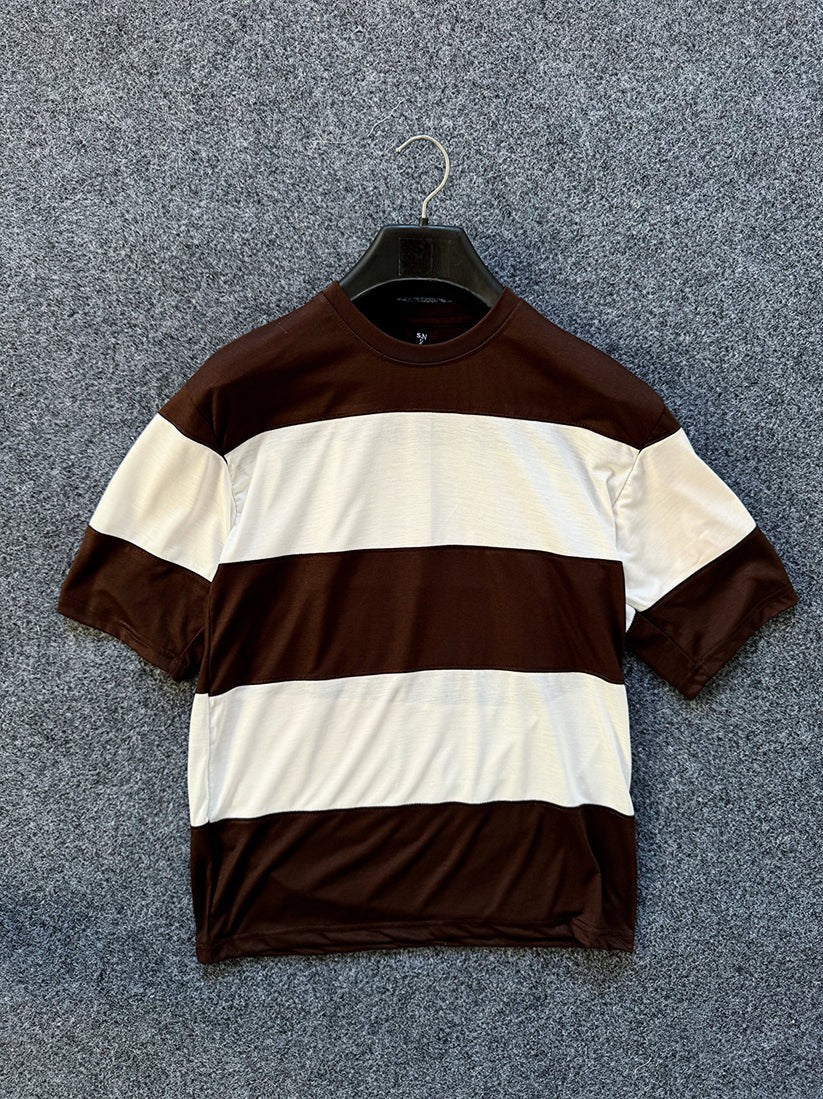 Soxage - Premium Panel Dropshoulder Tee For Men - Brown