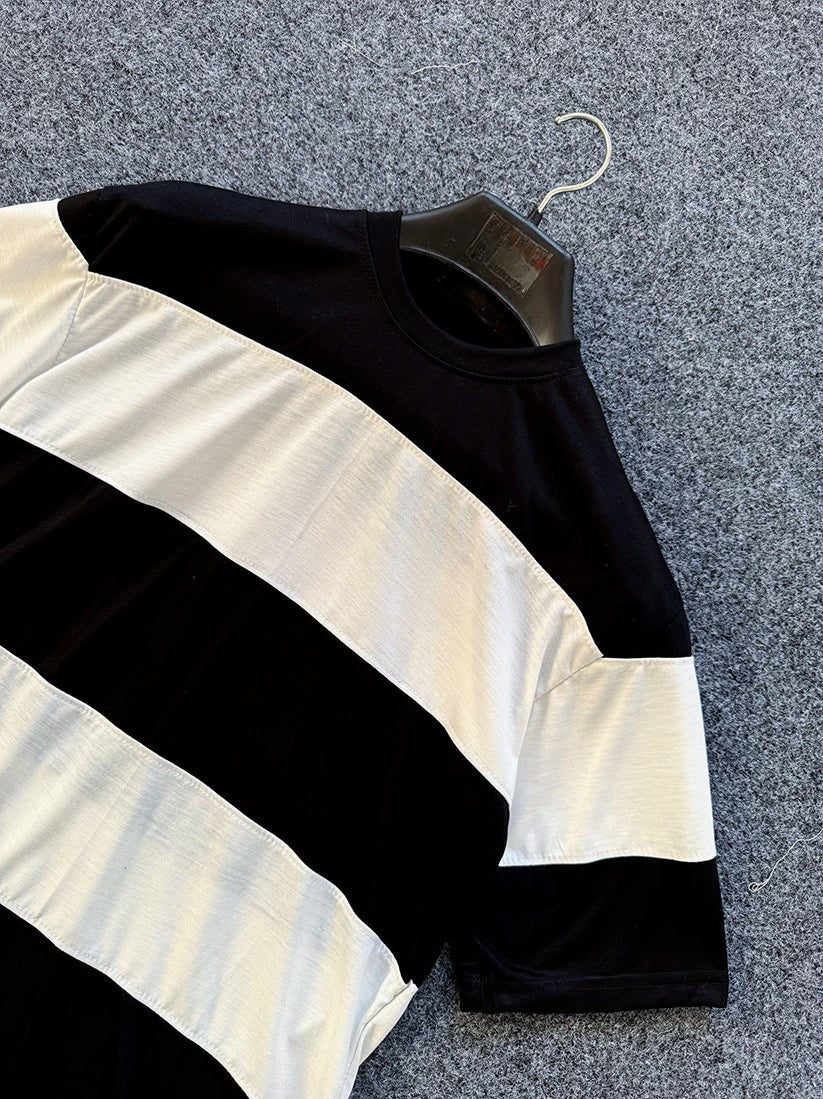 Soxage - Premium Panel Dropshoulder Tee For Men - Black